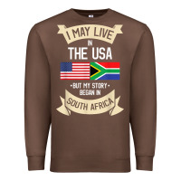 Chestnut South Africa American Flag USA South African Roots Gifts Premium Sweatshirt - trangStudio