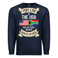 Navy South Africa American Flag USA South African Roots Gifts Premium Sweatshirt - trangStudio