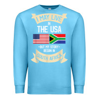 Ocean Blue South Africa American Flag USA South African Roots Gifts Premium Sweatshirt - trangStudio
