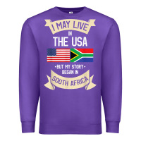 South Africa American Flag Usa South African Roots Gifts Premium Sweatshirt | Teevron