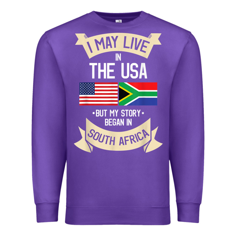 South Africa American Flag Usa South African Roots Gifts Premium Sweatshirt by trangStudio | Teevron