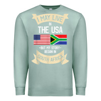 Seafoam South Africa American Flag USA South African Roots Gifts Premium Sweatshirt - trangStudio