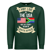 Sports Green South Africa American Flag USA South African Roots Gifts Premium Sweatshirt - trangStudio