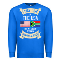 True Royal South Africa American Flag USA South African Roots Gifts Premium Sweatshirt - trangStudio