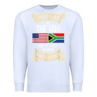 White South Africa American Flag USA South African Roots Gifts Premium Sweatshirt - trangStudio