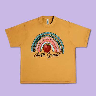 Sixth Grade Rainbow Urban Heavy Tee Designed By Ranaportraitstore