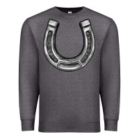 Charcoal Heather horseshoe Premium Sweatshirt - BarkalooDesign