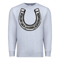 Heather Grey horseshoe Premium Sweatshirt - BarkalooDesign