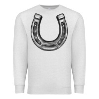 Oatmeal Heather horseshoe Premium Sweatshirt - BarkalooDesign