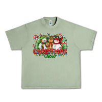 Oil Green christmas crew polar bear reindeer and snowman Urban Heavy Tee - CowGirlArtShop