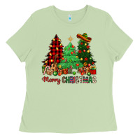 Matcha merry christmas trees Ladies Tee - NancyCooperArtShop