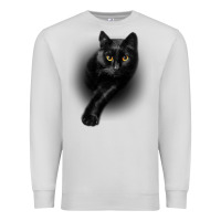 Dove Grey Black Cat Yellow EyesCats Tee Shirt Gifts Premium Sweatshirt - trangStudio