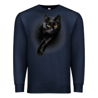 Navy Black Cat Yellow EyesCats Tee Shirt Gifts Premium Sweatshirt - trangStudio