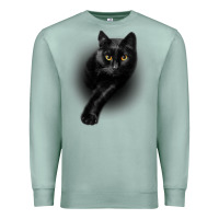 Seafoam Black Cat Yellow EyesCats Tee Shirt Gifts Premium Sweatshirt - trangStudio