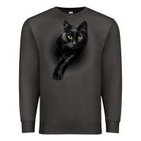 Smoke Black Cat Yellow EyesCats Tee Shirt Gifts Premium Sweatshirt - trangStudio