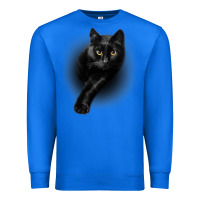 True Royal Black Cat Yellow EyesCats Tee Shirt Gifts Premium Sweatshirt - trangStudio
