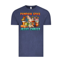 Vintage Denim pumpkin spice and jesus christ Vintage Tee - CowGirlArtShop