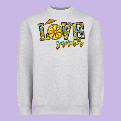 Love Summer Heavyweight Sweatshirt Designed By Cowhidedigitalart
