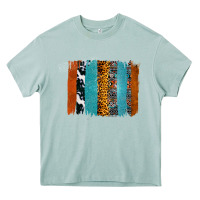 Arona Western Leopard Glitter Aztec Cowhide Pattern Brushstroke Heavy Core Tee - Bettercallsaul