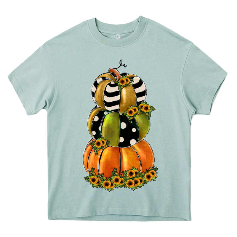Pumpkin Polka Dot, Sunflower Heavy Core Tee by JahusDesignShop | Teevron