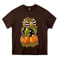Chocolate Brown pumpkin polka dot, sunflower Heavy Core Tee - JahusDesignShop