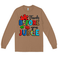 Toasted Coconut think before you judge Long Sleeve Tee - OliviaCreatesArt