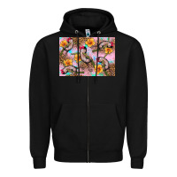 Black Baby monkey flowers Zipper Hoodie - Artiststas