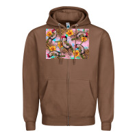 Chestnut Baby monkey flowers Zipper Hoodie - Artiststas