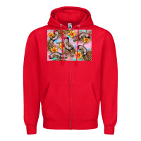 Red Baby monkey flowers Zipper Hoodie - Artiststas
