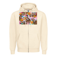 Sandshell Baby monkey flowers Zipper Hoodie - Artiststas