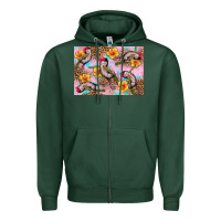 Sports Green Baby monkey flowers Zipper Hoodie - Artiststas