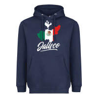 Navy Mexico Jalisco Mexican Flag Gift Heavyweight Hoodie - trangStudio