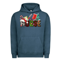 Pigment Midnight Navy Christmas nurse Urban Hoodie - AdoDesignShop