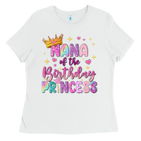 White nana of the birthday princess Ladies Tee - NancyCooperArtShop