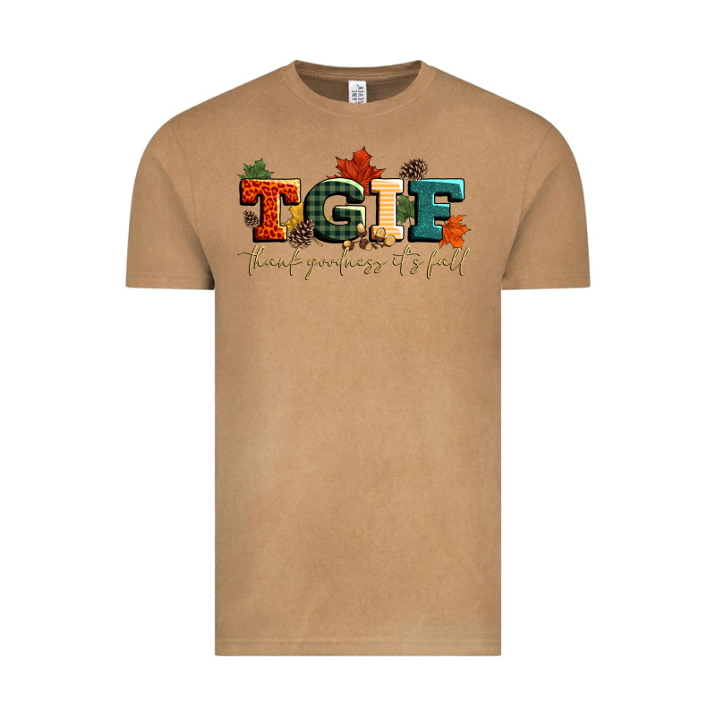 Tgif Thank Goodness Its Fall Vintage Tee by CowGirlArtShop | Teevron
