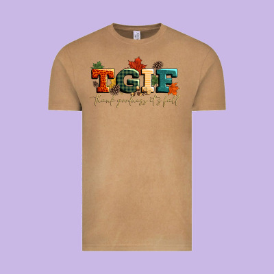 Tgif Thank Goodness Its Fall Vintage Tee Designed By Cowgirlartshop