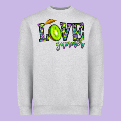 Love Summer Heavyweight Sweatshirt Designed By Cowhidedigitalart