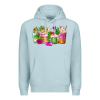 Blue Mist Stuck On You Cup Premium Hoodie - CowhideDigitalArt