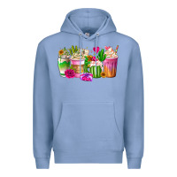 Colony Blue Stuck On You Cup Premium Hoodie - CowhideDigitalArt