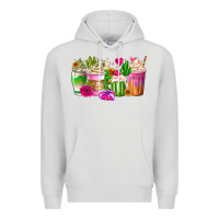 Dove Grey Stuck On You Cup Premium Hoodie - CowhideDigitalArt