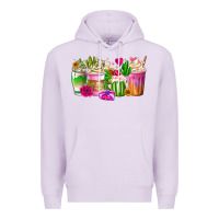 Lilac Stuck On You Cup Premium Hoodie - CowhideDigitalArt