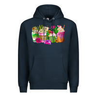 Navy Stuck On You Cup Premium Hoodie - CowhideDigitalArt