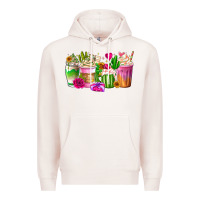 Pale Pink Stuck On You Cup Premium Hoodie - CowhideDigitalArt