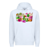 White Stuck On You Cup Premium Hoodie - CowhideDigitalArt