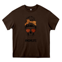 Chocolate Brown Glitter Western Patterned Mom Skull Heavy Core Tee - Bettercallsaul