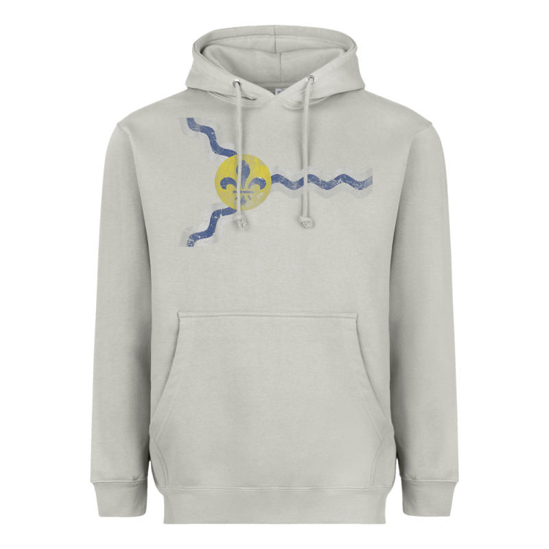 St Louis Missouri Flag Vintage Faded Home Family Heavyweight Hoodie by trangStudio | Teevron