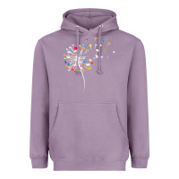 Lavender Womens Funny Dandelion Books Gift For Reading Lover Women Girls V-Neck Heavyweight Hoodie - trangStudio