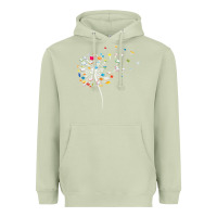 Matcha Womens Funny Dandelion Books Gift For Reading Lover Women Girls V-Neck Heavyweight Hoodie - trangStudio