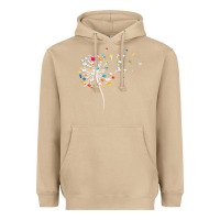 Mushroom Womens Funny Dandelion Books Gift For Reading Lover Women Girls V-Neck Heavyweight Hoodie - trangStudio