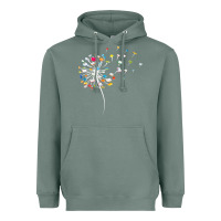 Sage Womens Funny Dandelion Books Gift For Reading Lover Women Girls V-Neck Heavyweight Hoodie - trangStudio